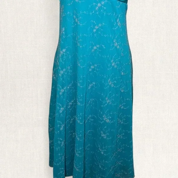 Vintage Y2K Le Château Teal Halter Slip Dress Size M Description - Picture 4 of 7
